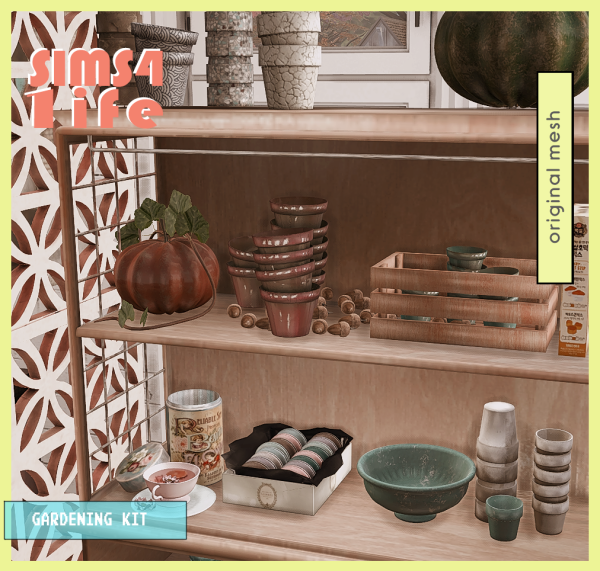 Mix Gardening kit by simsfinds - The Sims 4 Custom Content