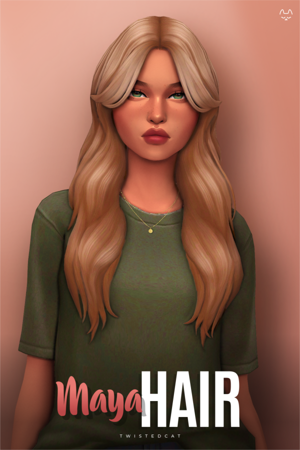 Maxis Match Maya Hair by simsfinds - The Sims 4 Custom Content