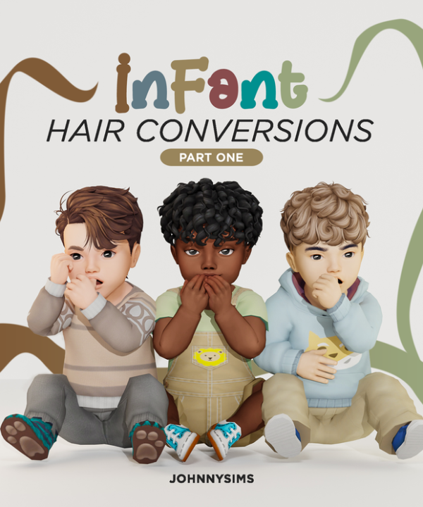 Maxis Match Infant Hair Conversions Pt1 by simsfinds - The Sims 4 Custom Content