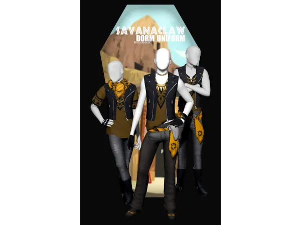 Maxis Match Savanaclaw dorm uniforms - The Sims 4 Custom Content