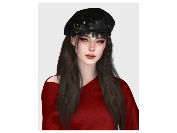 Faux Leather Beret by backtrackcc
