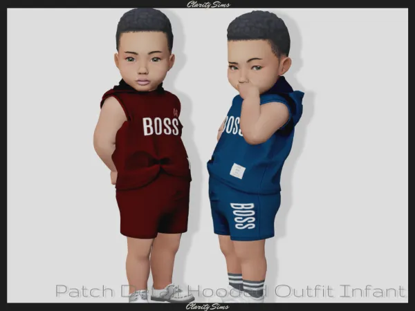 Alpha Hooded Outfit Infant by clarity-sims - The Sims 4 Custom Content