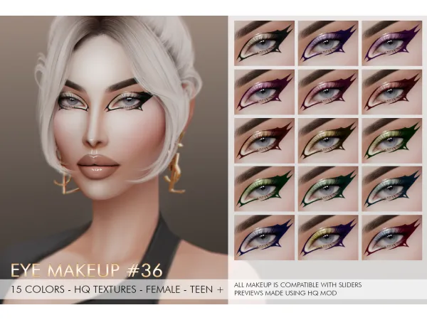 Alpha EYE MAKEUP 36 - The Sims 4 Custom Content