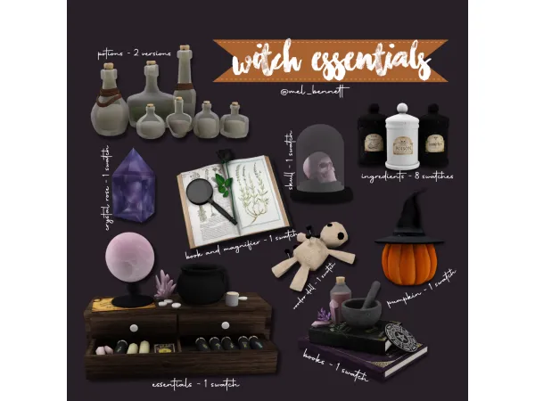 Mix Witch Essentials Collection - The Sims 4 Custom Content