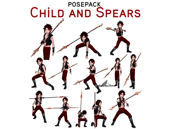 Maxis Match Child and spear posepack - The Sims 4 Custom Content