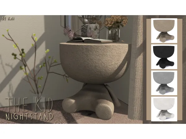 Alpha The Kid Nighstand by KaiHana - The Sims 4 Custom Content