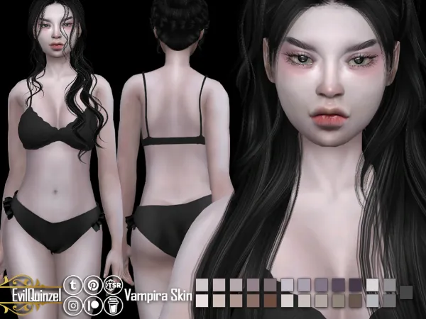 Mix Vampira Skin by simsfinds - The Sims 4 Custom Content