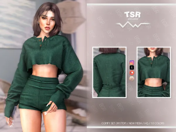 Alpha COMFY SET 391 BD1063 BD1064 tr by busra - The Sims 4 Custom Content