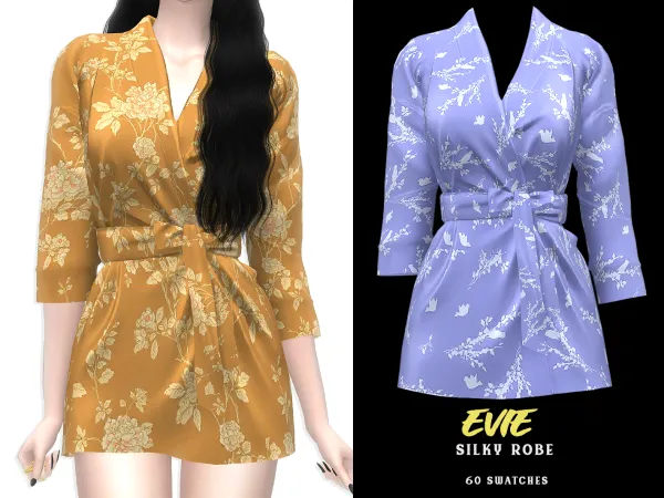 Alpha Evie Silky Robe - The Sims 4 Custom Content