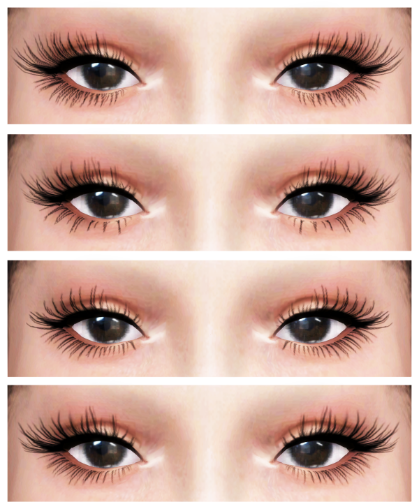 Alpha 3 D L a s h e s V 4 girl by simsfinds - The Sims 4 Custom Content