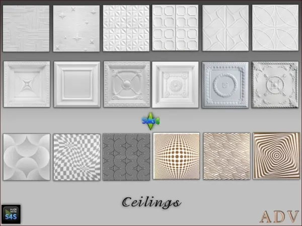 Alpha Ceilings by artedellavita_mabra - The Sims 4 Custom Content