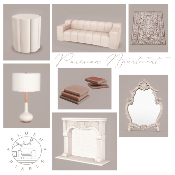 Alpha Parisian Apartment by plush_pixels - The Sims 4 Custom Content
