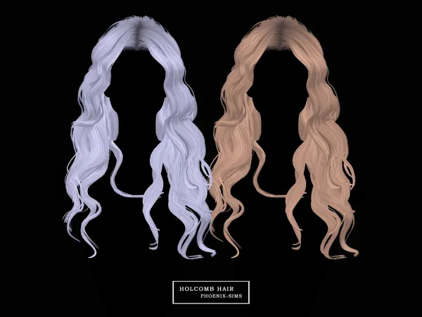 Alpha Holcomb Hair by phoenixsims4 - The Sims 4 Custom Content