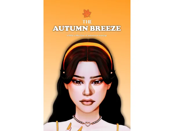 Maxis Match the autumn breeze a little collection of autumnal makeup - The Sims 4 Custom Content