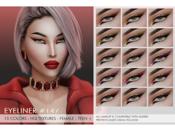 Alpha EYELINER 147 by simsfinds - The Sims 4 Custom Content