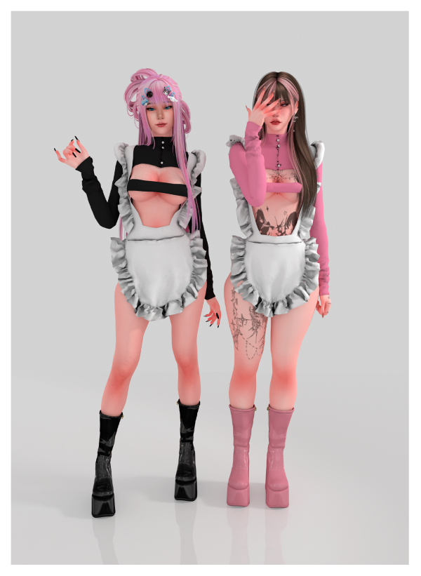 Alpha BUNNY CUPID MAID BODYSUIT by ohmybunnny2 - The Sims 4 Custom Content