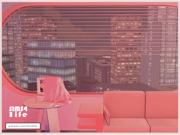 Mix Cyber set part 1 (window and billboards) - The Sims 4 Custom Content