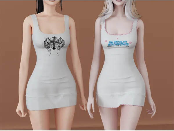 Alpha Midi magic dress - The Sims 4 Custom Content