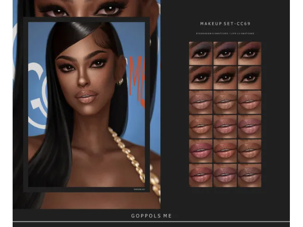 Alpha GPME GOLD MAKEUP SET CC69 - The Sims 4 Custom Content
