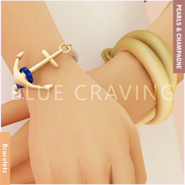 Mix Blue Craving Preppy Bracelets by bluecraving - The Sims 4 Custom Content