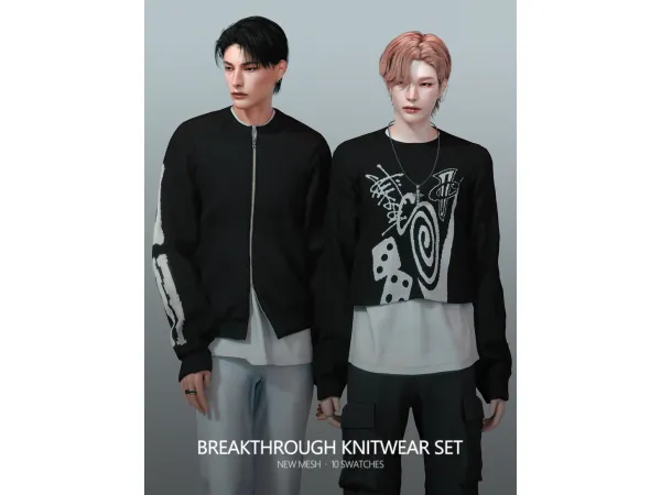 Alpha Breakthrough Knitwear Set - The Sims 4 Custom Content