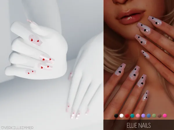 Alpha Ellie nails by overkillsimmer - The Sims 4 Custom Content