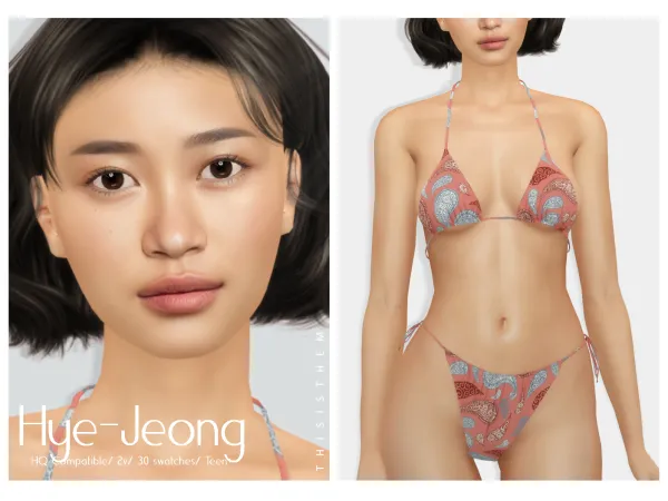 Alpha [THISISTHEM] Hye Jeong Skin Overlay by thisisthem - The Sims 4 Custom Content