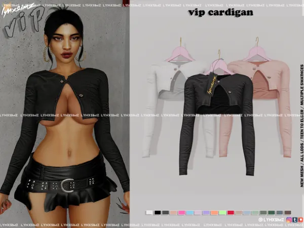 Alpha Cardigan by simsfinds - The Sims 4 Custom Content