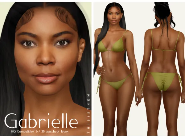 Alpha [THISISTHEM] Gabrielle Skin Overlay by thisisthem - The Sims 4 Custom Content