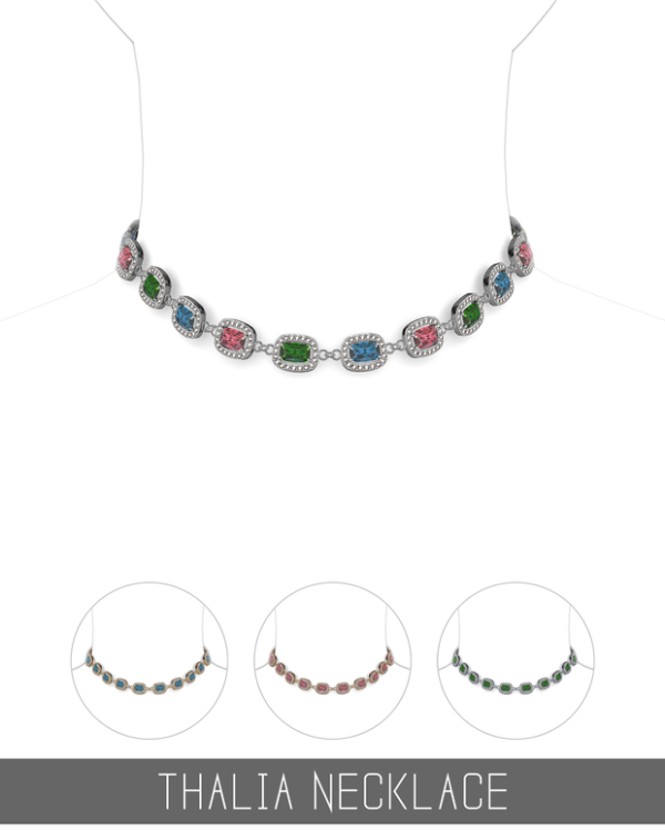 Alpha THALIA NECKLACE by simsfinds - The Sims 4 custom content