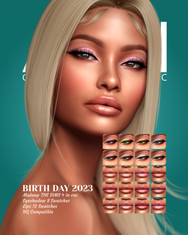 Alpha LEAN BIRTHDAY SET 2023 by simsfinds - The Sims 4 Custom Content