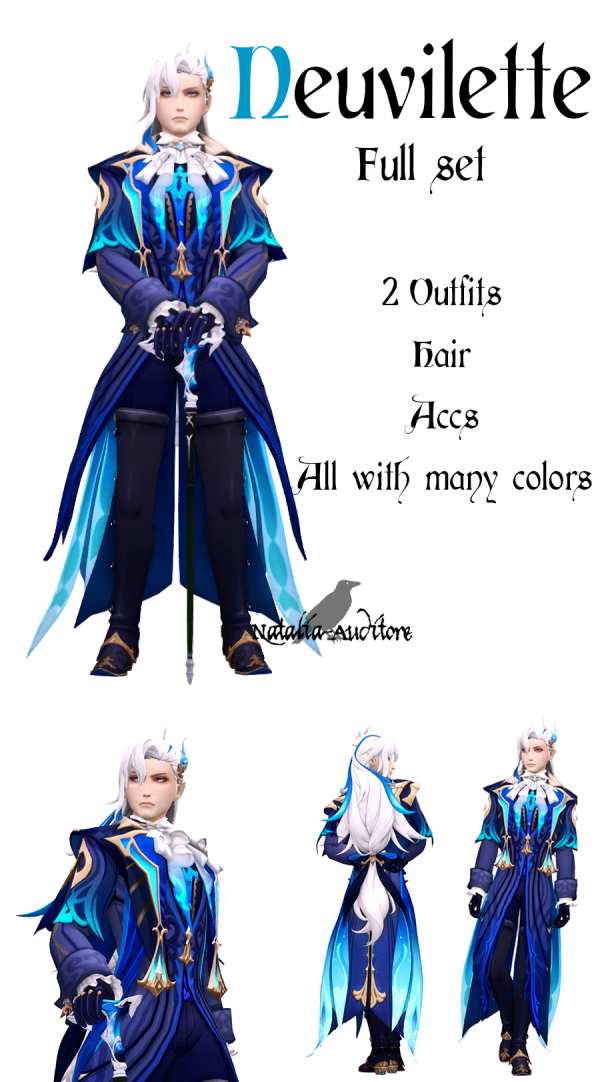 Maxis Match Neuvilette full set Auditore by simsfinds - The Sims 4 Custom Content