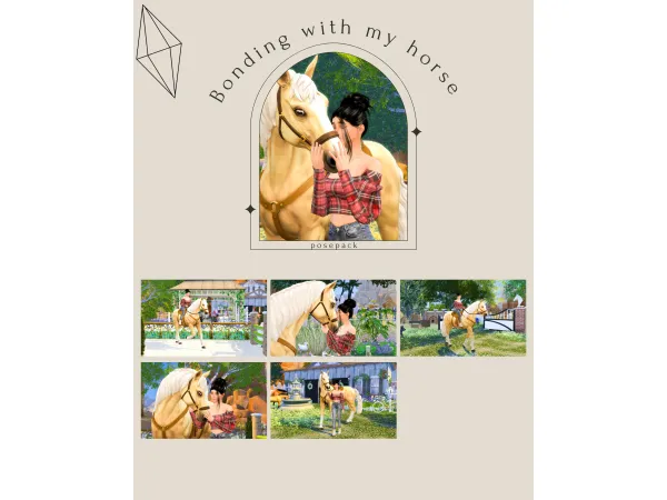Maxis Match 01 Bonding With My Horse Posepack - The Sims 4 Custom Content