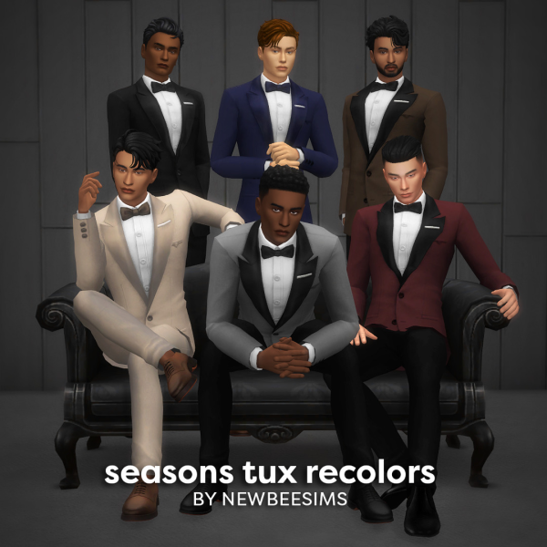 Maxis Match seasons tux recolors by simsfinds - The Sims 4 Custom Content