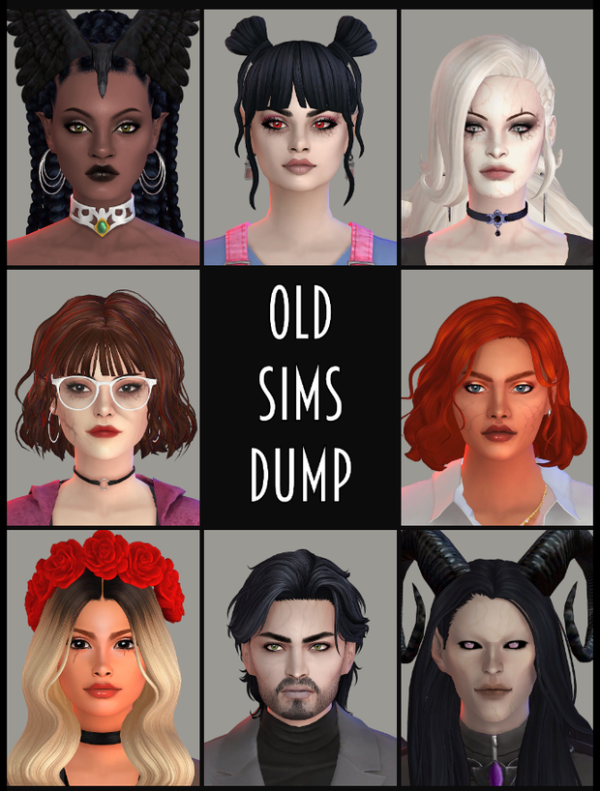 Maxis Match Old Sims Dump 04 Vampire Edition by simsfinds - The Sims 4 Custom Content