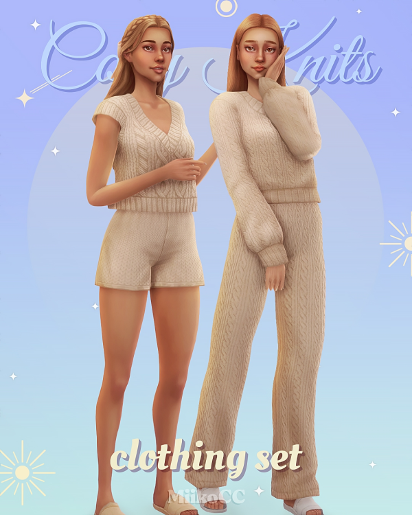 Maxis Match Cozy Knits clothing set by simsfinds - The Sims 4 Custom Content