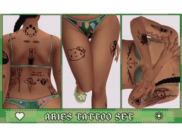 Mix aries tattoos - The Sims 4 Custom Content