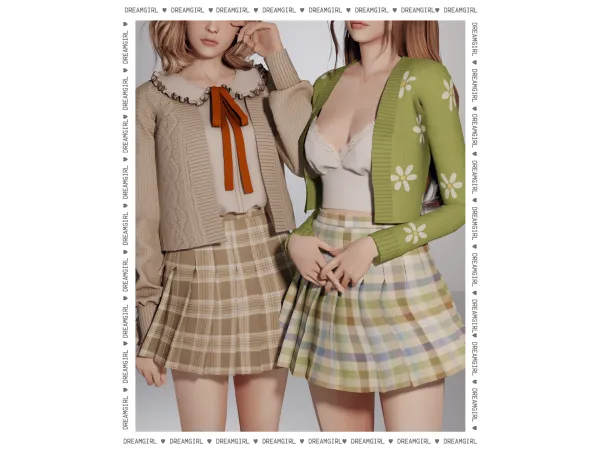 Alpha CABLE KNIT FLOWER CARDIGANS by dreamgirl - The Sims 4 Custom Content