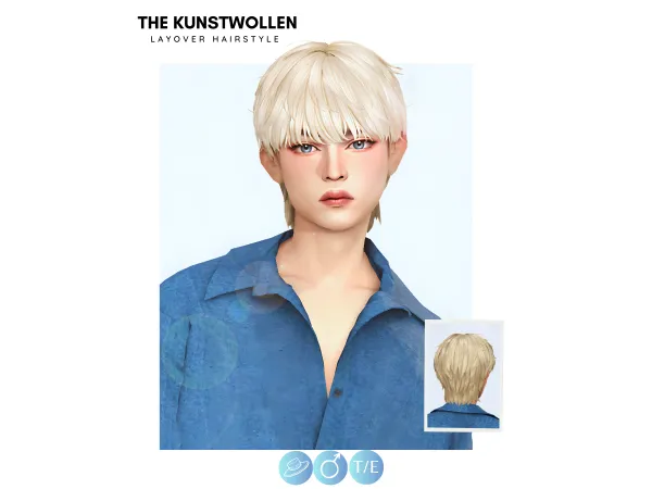Mix Layover hairstyle - The Sims 4 Custom Content