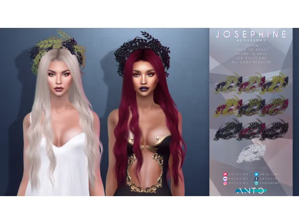 Alpha Josephine Crown by simsfinds - The Sims 4 Custom Content