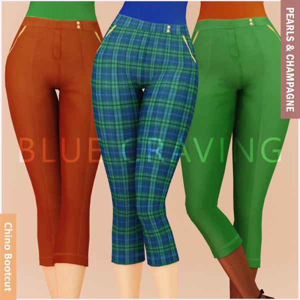 Maxis Match Blue Craving Bootcut Chino by bluecraving - The Sims 4 Custom Content