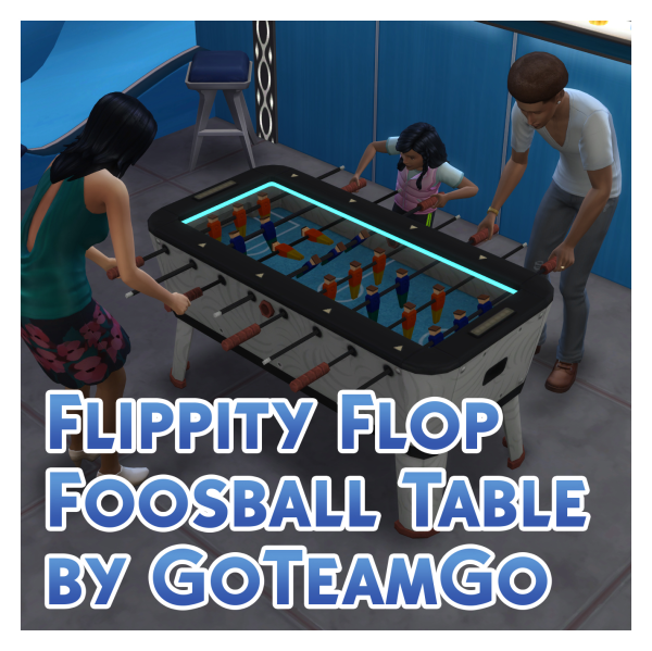 Maxis Match TS3TS4 Flippity Flop Foosball Table by simsfinds - The Sims 4 Custom Content