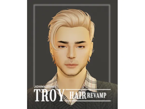 Maxis Match Troy Hair (Revamped) - The Sims 4 Custom Content