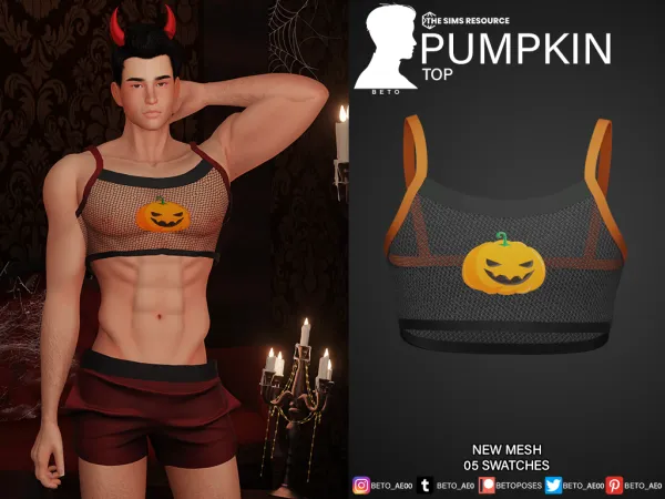Mix Pumpkin Set by Beto_ae0 - The Sims 4 Custom Content