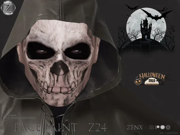 Mix ZENX FACE PAINT Z24 by zenx - The Sims 4 Custom Content