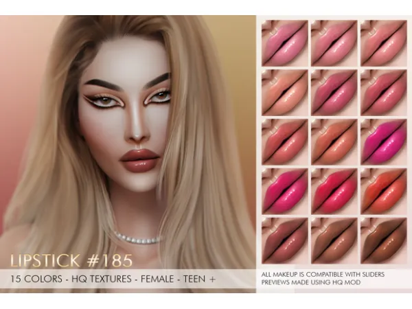 Alpha LEXY MAKEUP SET lipstick - The Sims 4 Custom Content