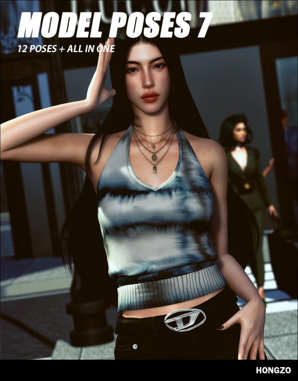 Mix [Hongzo] Model poses 7 by simsfinds - The Sims 4 Custom Content