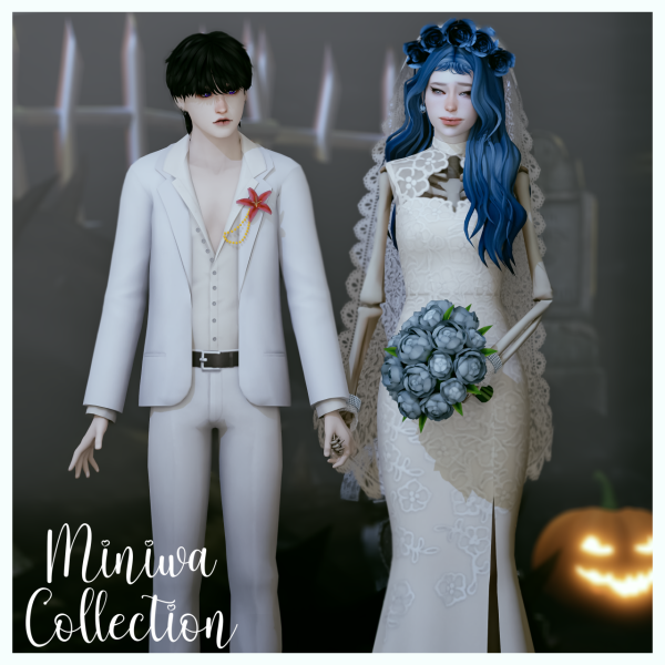 Maxis Match HALLOWEEN COLLECTION LIVIA WEDDING DRESS by simsfinds - The Sims 4 Custom Content