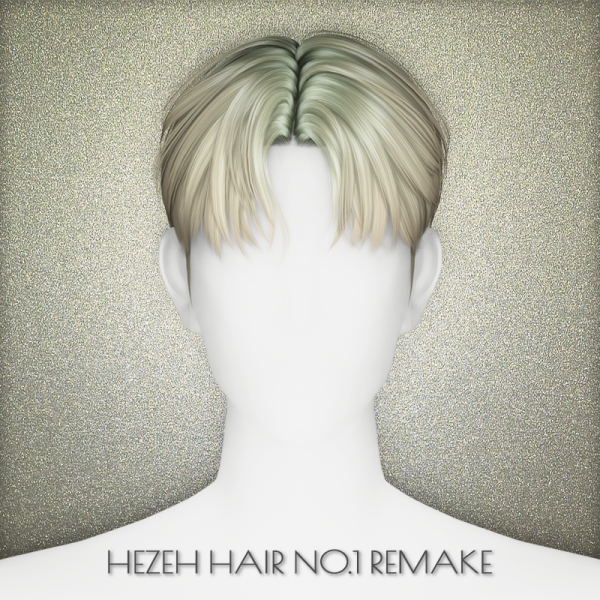 Alpha [Hezeh]Hair_No1_REMAKE by hezeh - The Sims 4 Custom Content