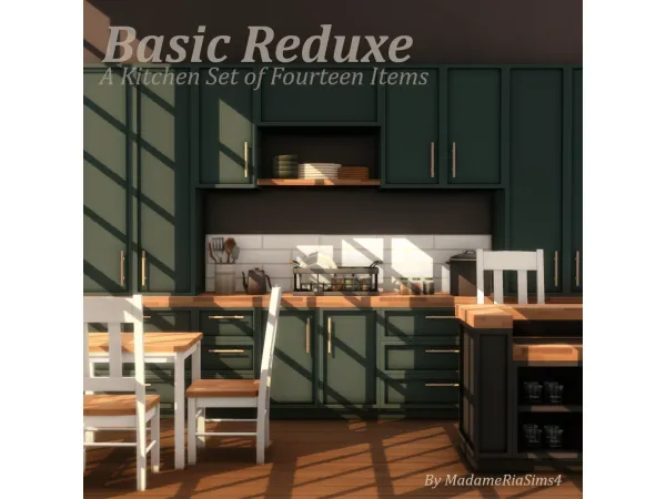 Maxis Match Basic Reduxe Kitchen - The Sims 4 Custom Content